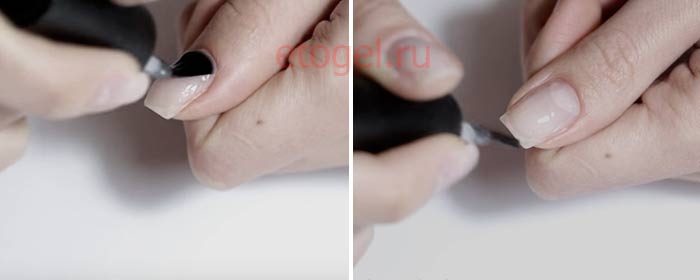 Как запечатывать торец ногтей