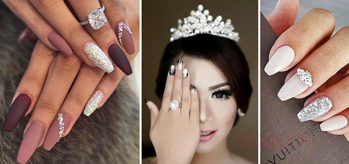 Яркие ногти для невесты
