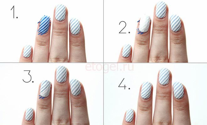 Как рисовать ровные линии на ногтях